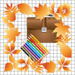 briefcase and pencils.
