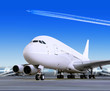 big passenger airplane in airport big passenger airplane in airport