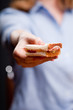 Offering a sandwich