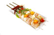 raw chicken shish kebab