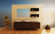 Modern interior of a bathroom