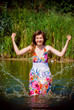 beautiful girls in water