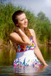 beautiful girls in water