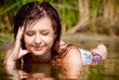 beautiful girls in water