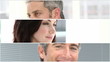 montage with three business people portrait