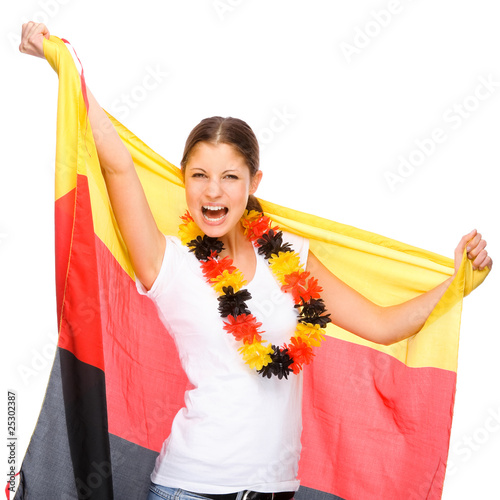 Female soccer fan
