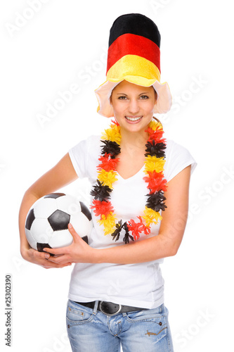 Female soccer fan