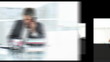 montage of stressed people at work