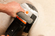 Grinding the cement floor