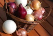 Zwiebelernte verschiedene Zwiebeln Allium