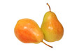 Two ripe pears isolated on a white background