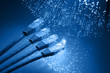 Fiber optics background with lots of light spots