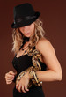 woman holding a snake woman holding a snake