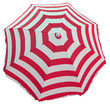 parasol rouge et blanc, plage vacances soleil, fond blanc