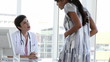 patient and doctor during a meeting