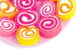 Colorful fruit-paste sweets
