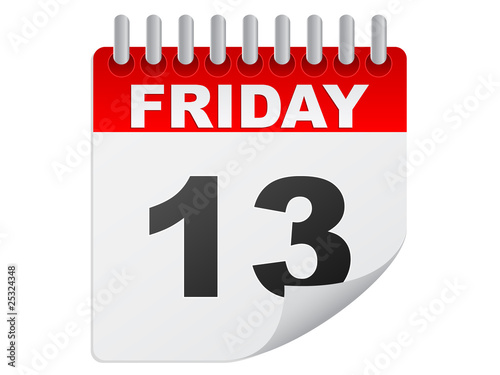 Vector: Friday the 13th calendar Friday the 13th calendar