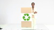 Ambitious business team presenting the concept of recycling