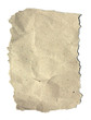 Textured recycled paper on white background