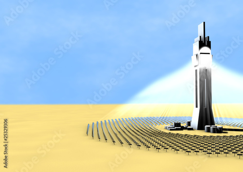 Illustration: Solarturmkraftwerk Solarturmkraftwerk