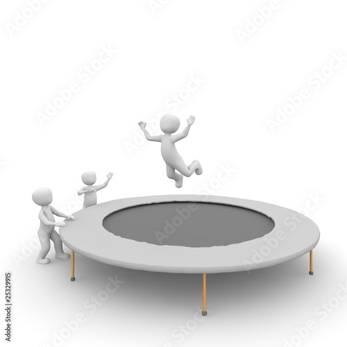 Illustration: Trampolin springen Trampolin springen