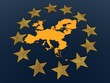 Europa mappa bandiere arancio orizz