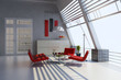 3d render modern home interior