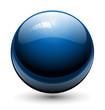 glass sphere blue.