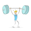 vector man doing weight lifting vector man doing weight lifting