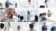 collage showing business presentations
