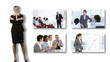 businesswoman showing presentation films