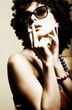 Disco lady smoking cigarette Disco lady smoking cigarette