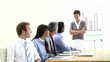 people duing a business presentation