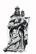 christ architecture on white isolated background