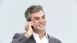 mature businessman on phone