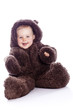 baby child in teddy-bear costume baby child in teddy-bear costume
