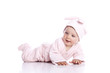 baby wearing bunny suit