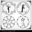 Dancing couple vector background