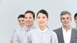 Portrait of asian businesswoman and her team
