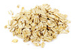 Pile of uncooked rolled oats Pile of uncooked rolled oats