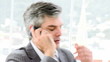 upset business man on phone
