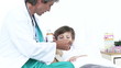 Confident doctor giving medicine to his patient
