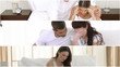 montage of three films showing couples having argument