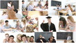 Video: collage of students at school collage of students at school