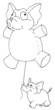 Vector: Elefant, dick, Kirmes, Jahrmarkt, Luftballon, Ballon Elefant, dick, Kirmes, Jahrmarkt, Luftballon, Ballon