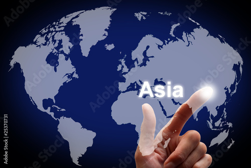 Photo: Touch screen Welt "Asia" Touch screen Welt "Asia"