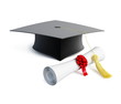 graduation cap and diploma graduation cap and diploma