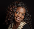 beautiful portrait of a black african american on black