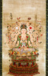 Buddhas painted on the wall in a monastery Buddhas painted on the wall in a monastery