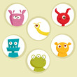 Vector: Cute cartoon monsters, vector illustration Cute cartoon monsters, vector illustration